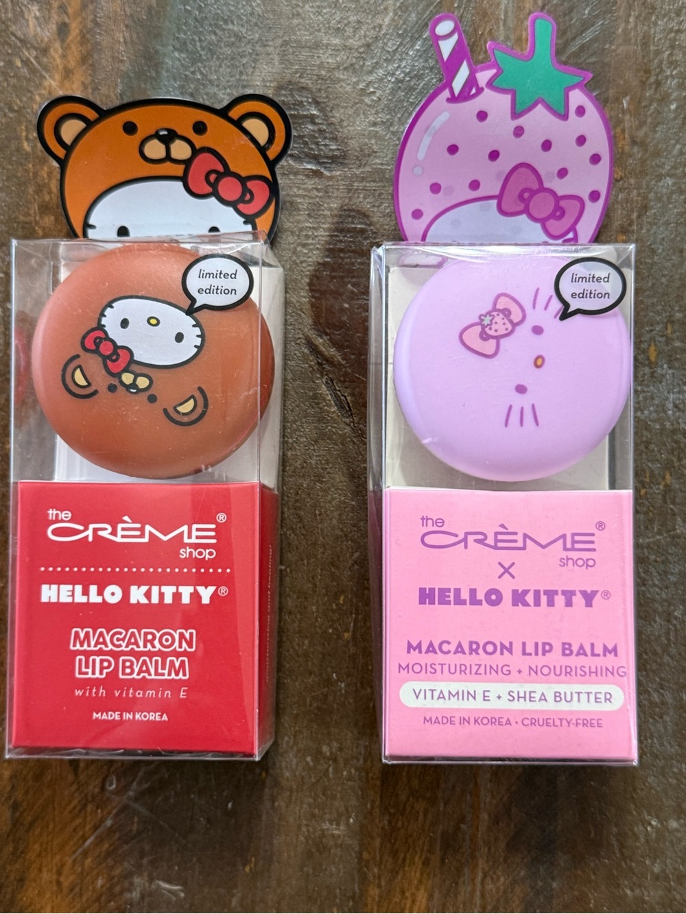The Crème Shop x Hello Kitty Set 2 Ltd Edition Macaron Lip Balm NIB